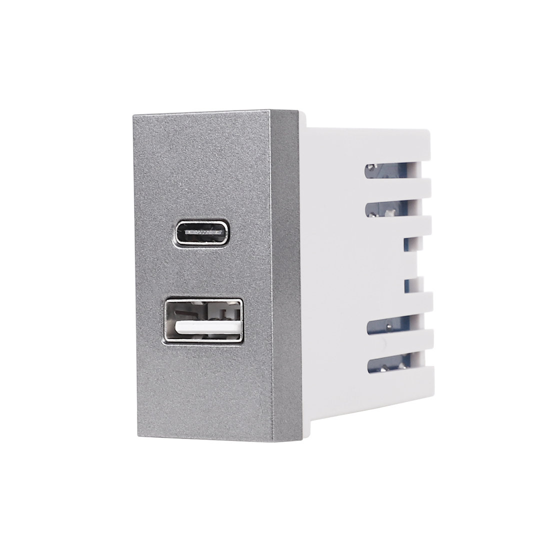 Modul Priza USB A+C 1M LUXION, Standard Italian, gri