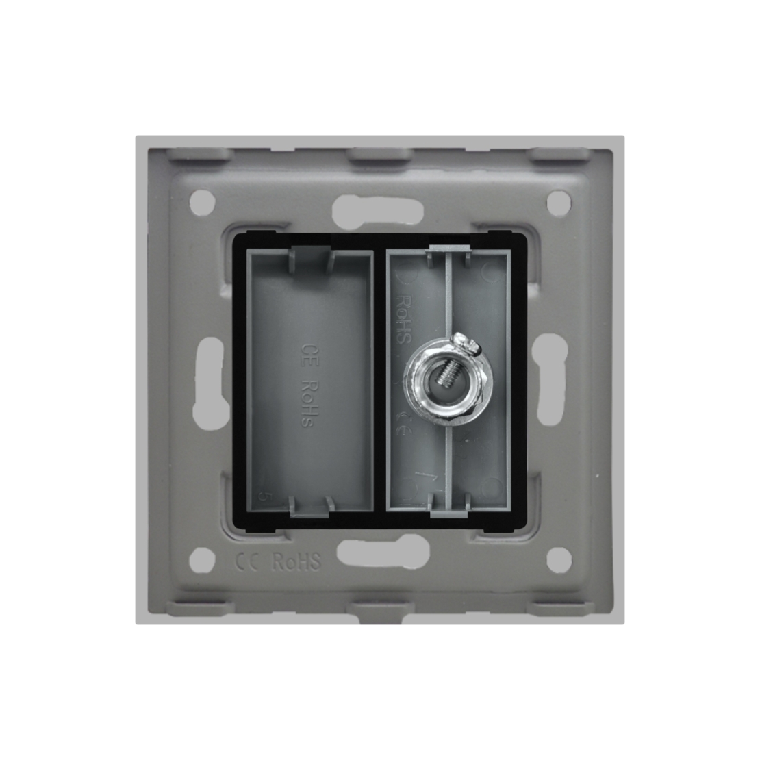 Priza TV Satelit cu Rama din Sticla LUXION, gri