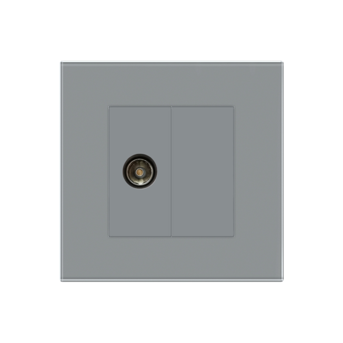 Priza TV cu Rama din Sticla LUXION, gri