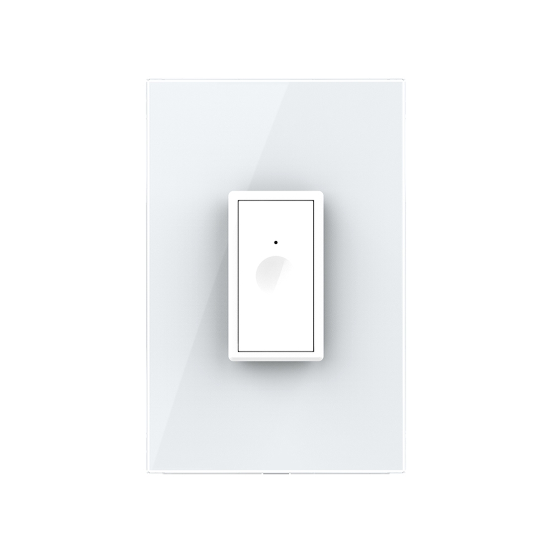 Intrerupator Simplu Cap Scara / Cruce cu Touch Livolo cu Rama Din Sticla 1M, Zigbee EC - Serie Noua, alb
