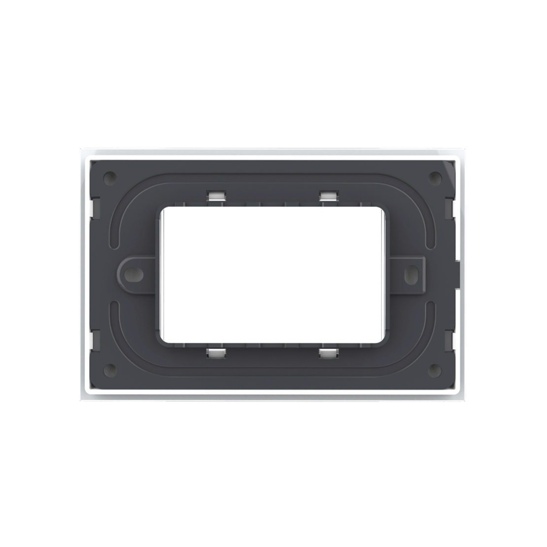 Rama din sticla Livolo standard Italian 3 module - Serie noua, alb