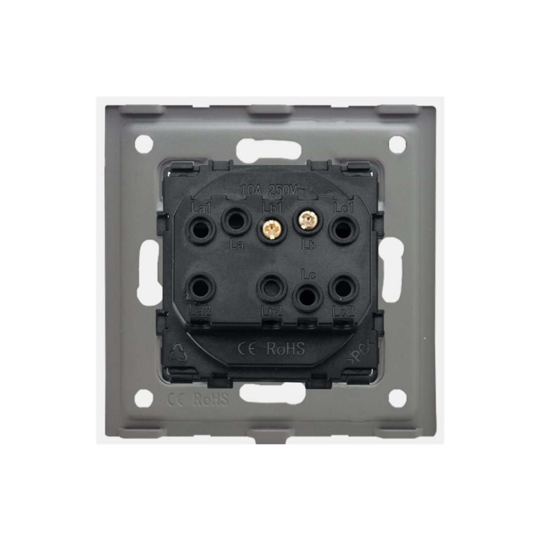 Buton de Sonerie Mecanic LUXION cu Rama din Sticla, auriu