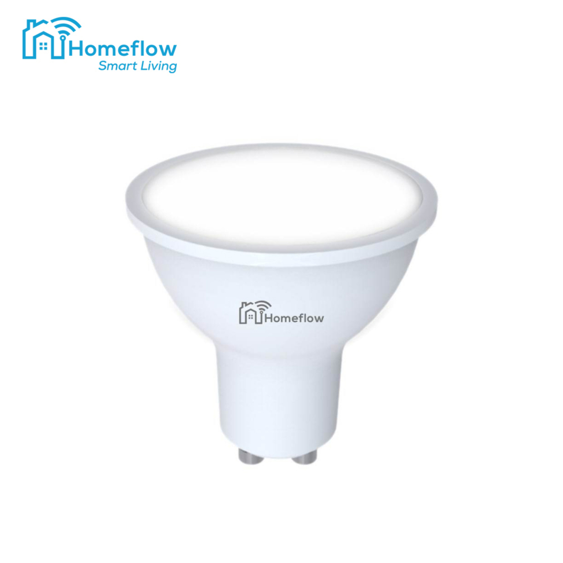 Bec inteligent LED Wireless Homeflow B-5001, GU10, 5W (35W), 300lm, RGB, dimabil, Control de pe telefonul mobil