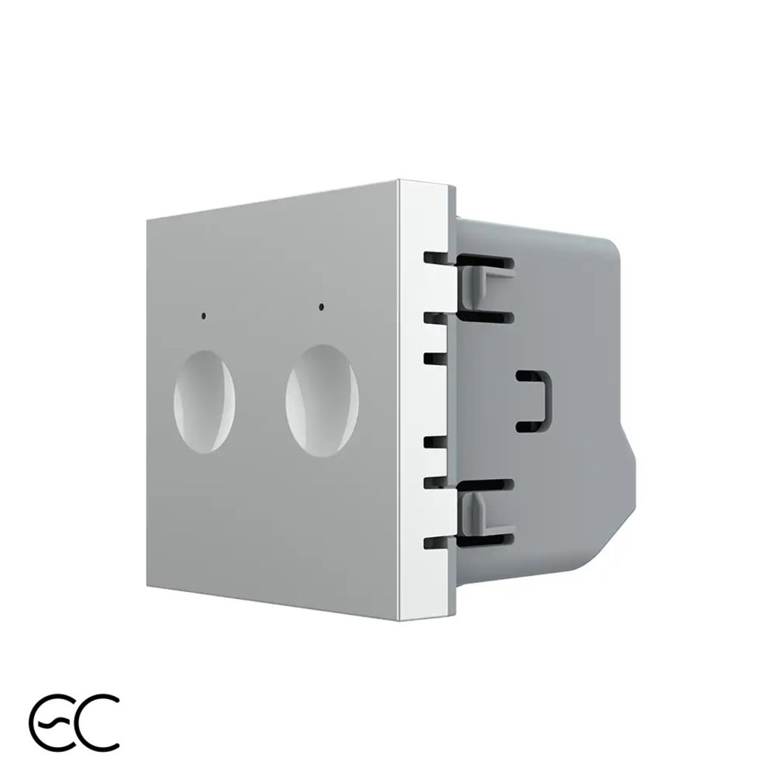 Modul Intrerupator Dublu cu Protocol Zigbee EC si Touch LIVOLO, gri