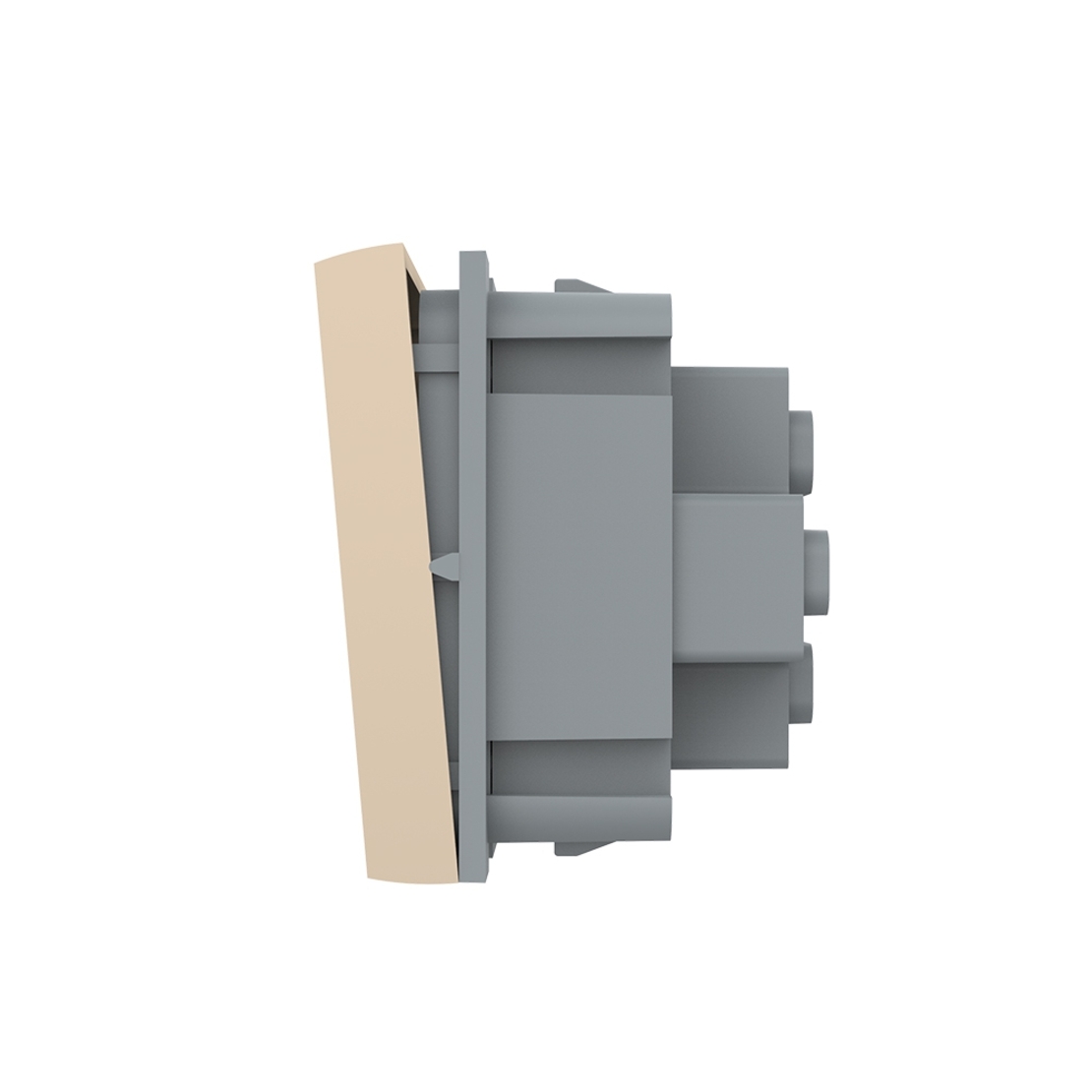 Modul Intrerupator Simplu Mecanic, 2 Module cu Reset (Revenire) LIVOLO - Serie Noua, auriu