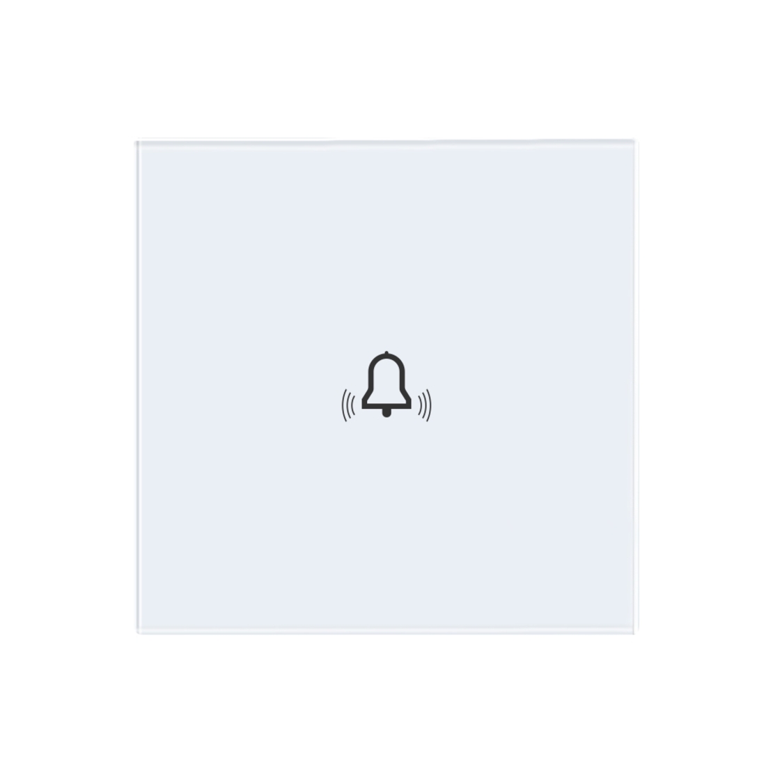 Panou Buton Sonerie cu Touch Din Sticla LUXION, alb