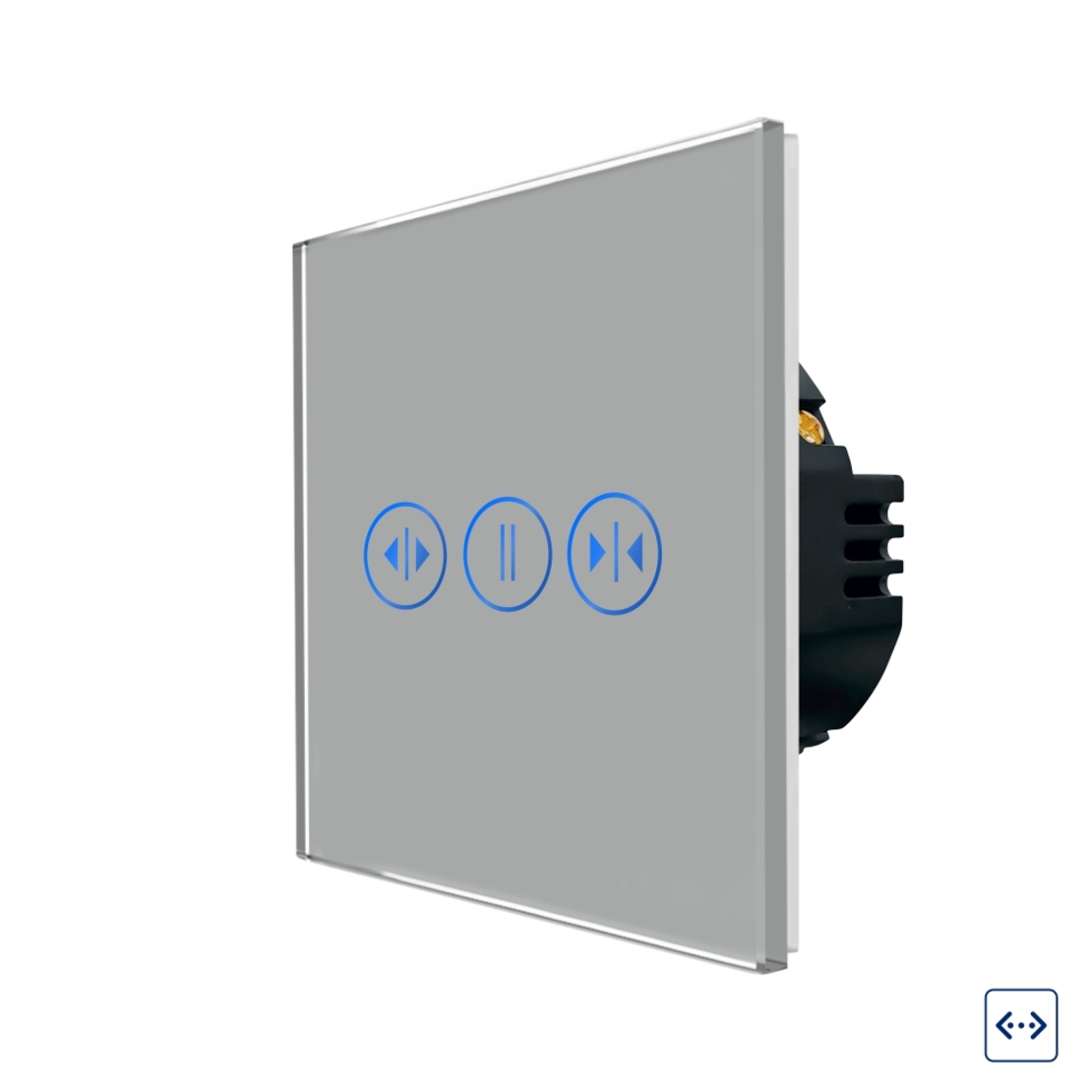 Intrerupator Wi-Fi Draperie cu Touch din Sticla LUXION, gri