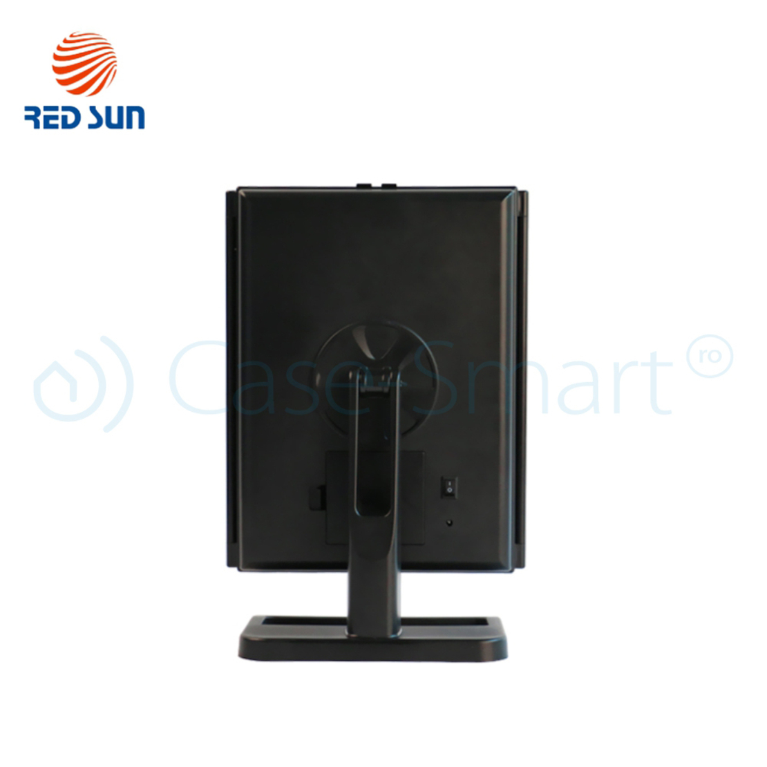 Oglinda cosmetica rotativa RedSun, Led-uri cu variator pentru make-up, negru