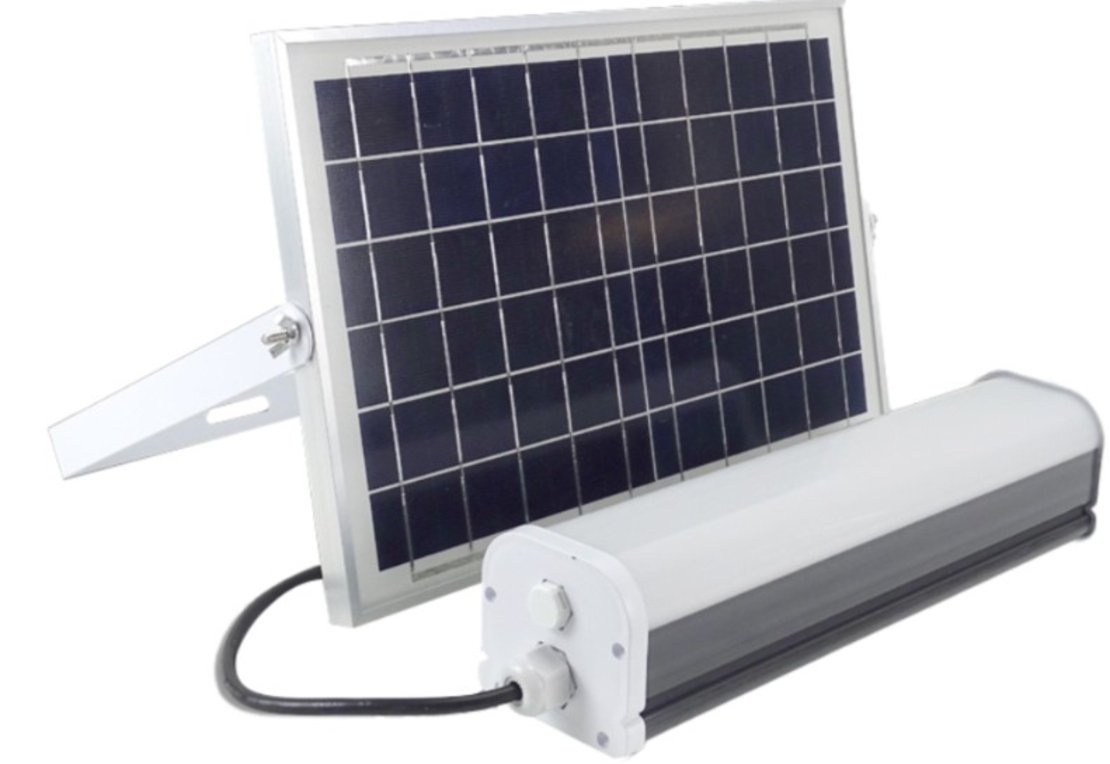 Corp Liniar LED 30W Cu Panou Solar 300x72x68mm