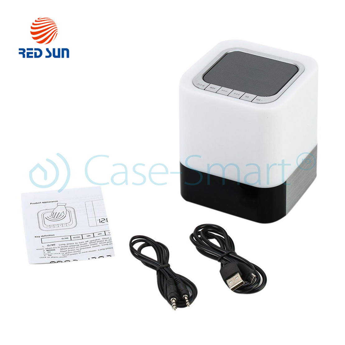 Boxa portabila si lampa Red Sun DY-28 cu touch, ceas alarma si Bluetooth