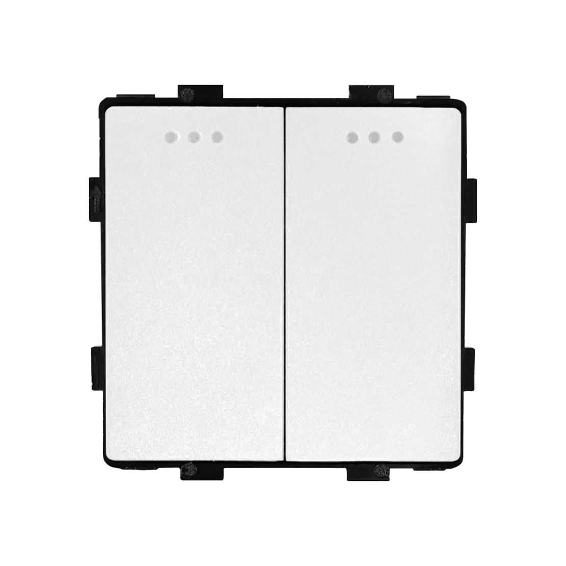 Modul Intrerupator Dublu Cap Scara Mecanic LUXION, alb