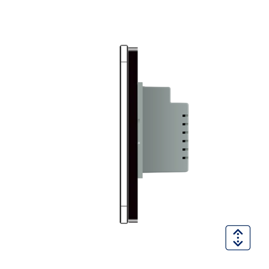 Intrerupator cu touch pentru draperie Livolo din sticla, Standard italian, negru