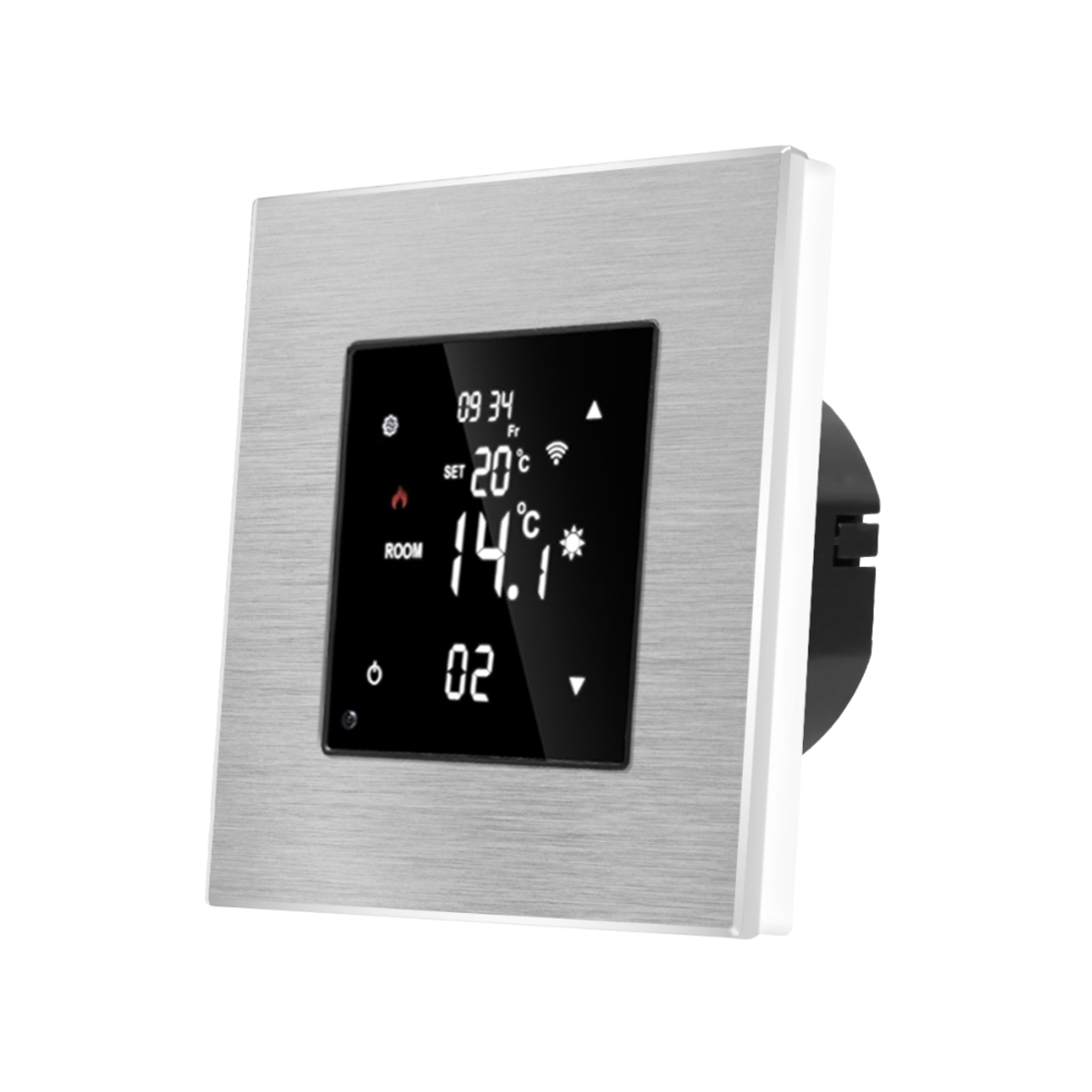 Termostat Wi-Fi pentru incalzirea electrica LUXION cu Rama din Aluminiu, alb