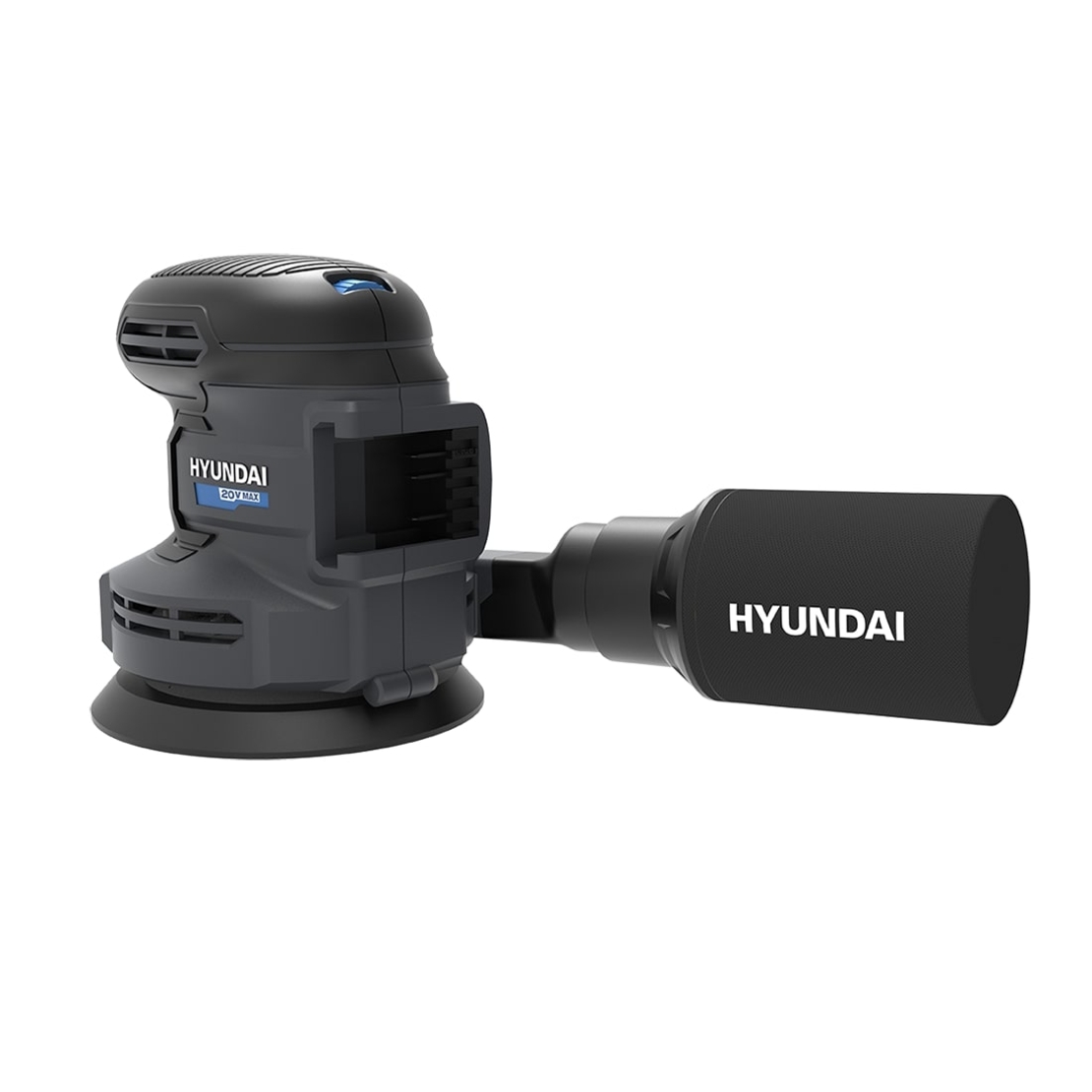 Slefuitor orbital cu acumulator 20V Hyundai OS20S, 125 mm, 11000 rpm, sistem de colectare al prafului, livrat fara acumulator si incarcator