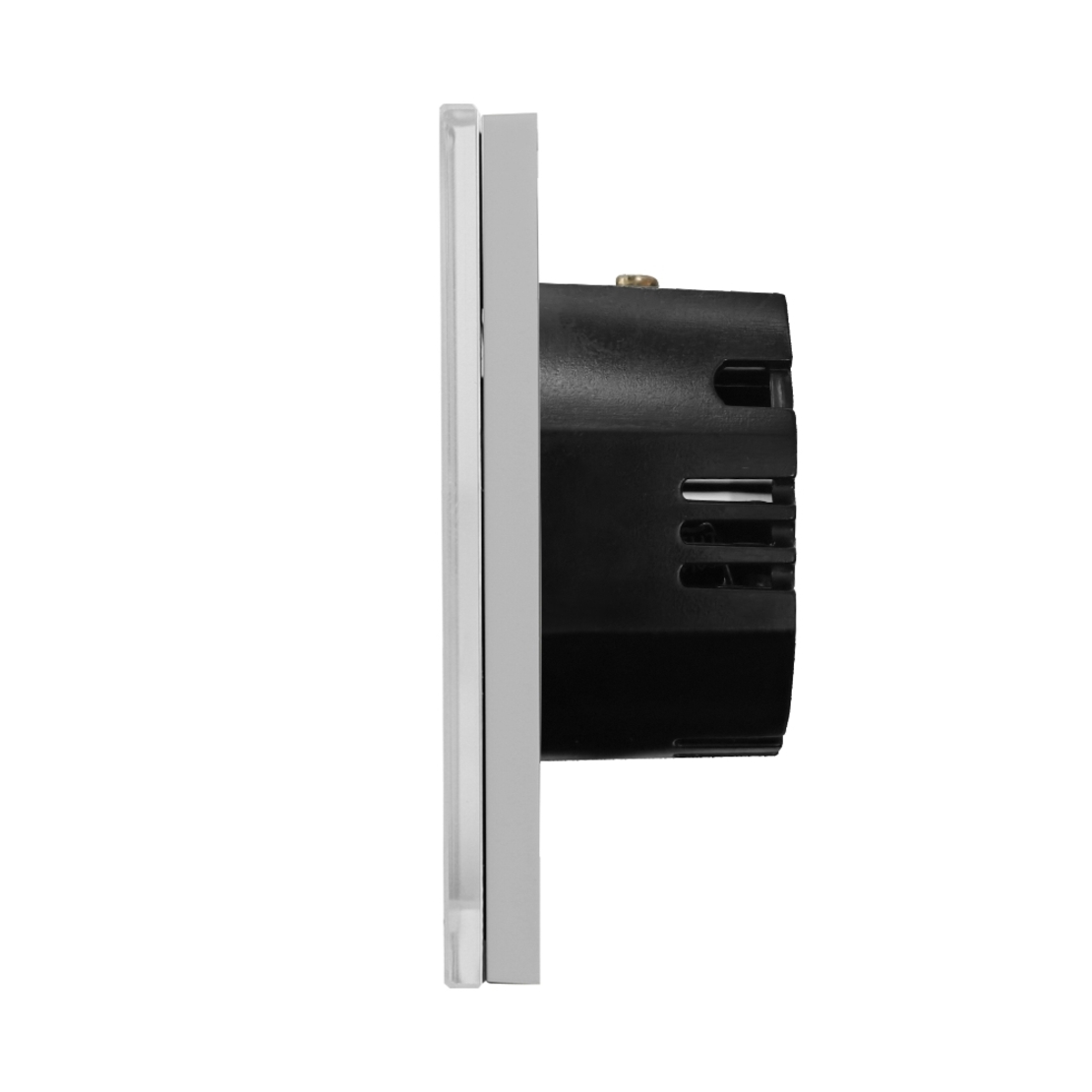 Intrerupator Dublu RF433 cu Touch din Sticla LUXION, gri