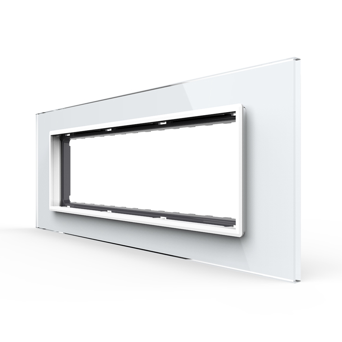 Rama din sticla Livolo standard Italian 6/7 module - Serie noua, alb