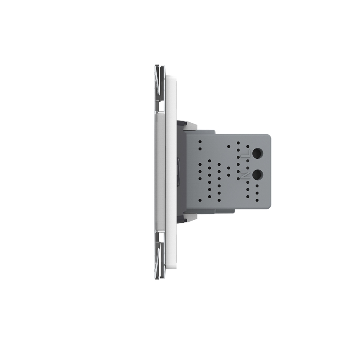 Priza simpla cu USB Livolo standard italian, alb