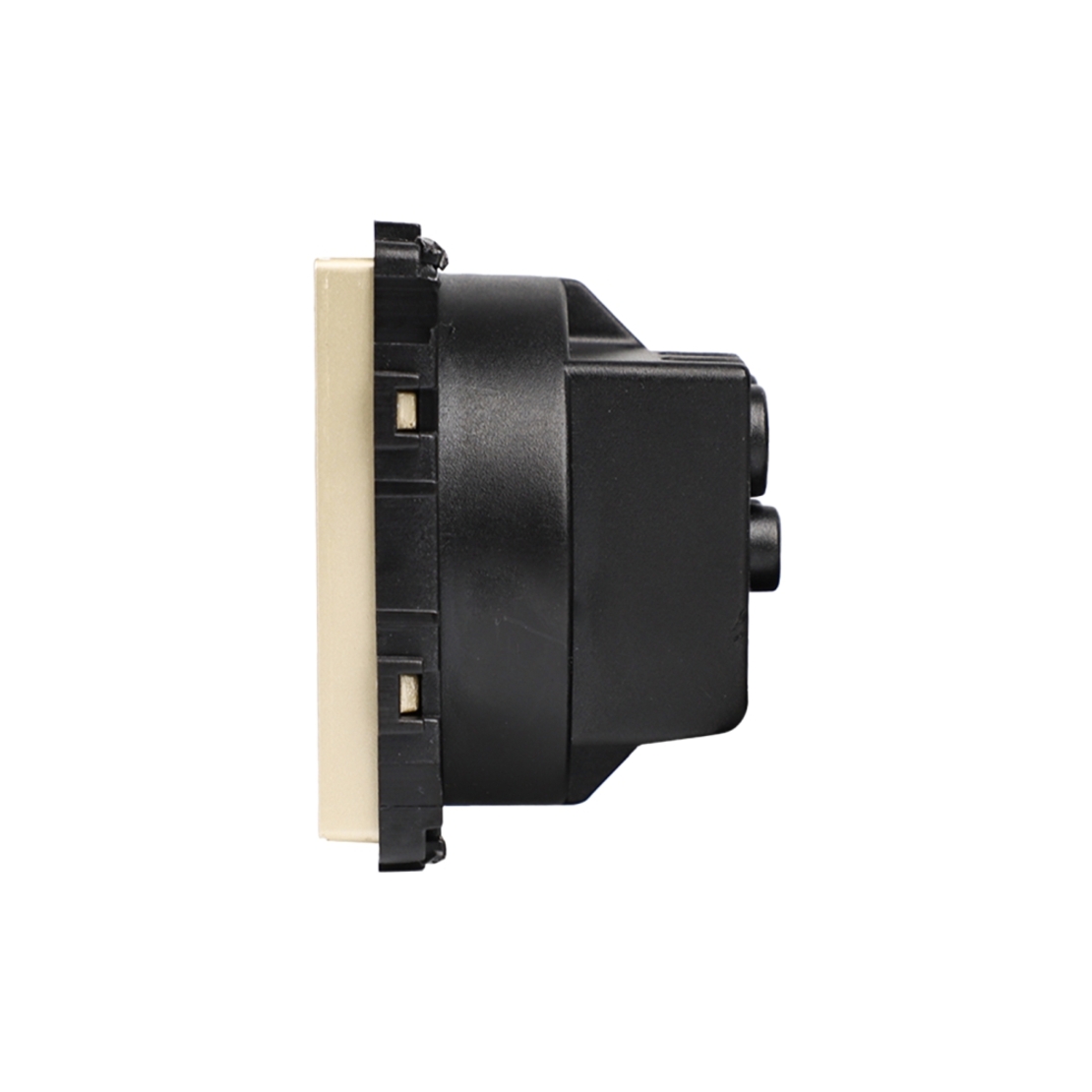 Modul Priza Simpla Fara Rama Din Sticla LUXION, auriu