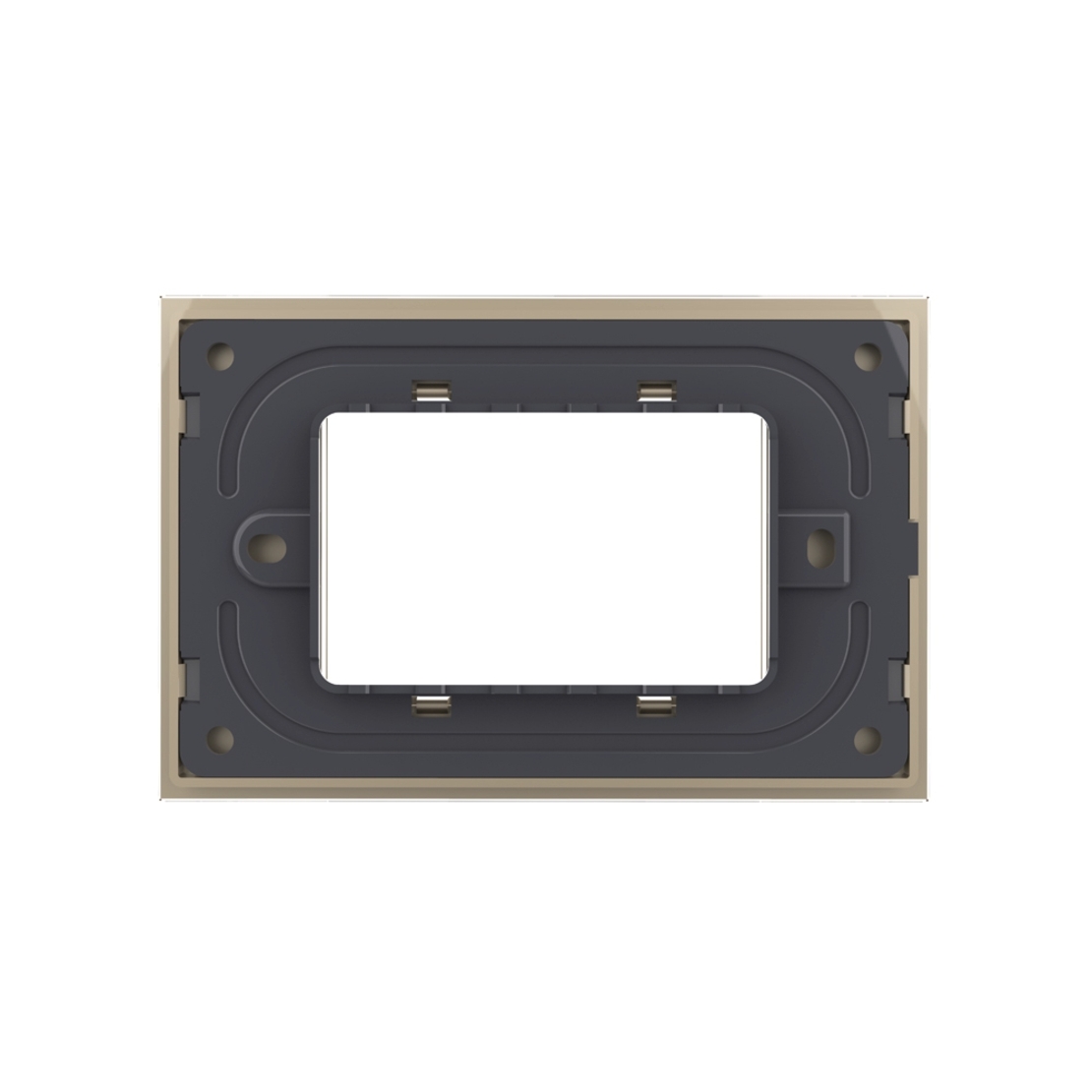 Rama din sticla Livolo standard Italian 3 module - Serie noua, auriu