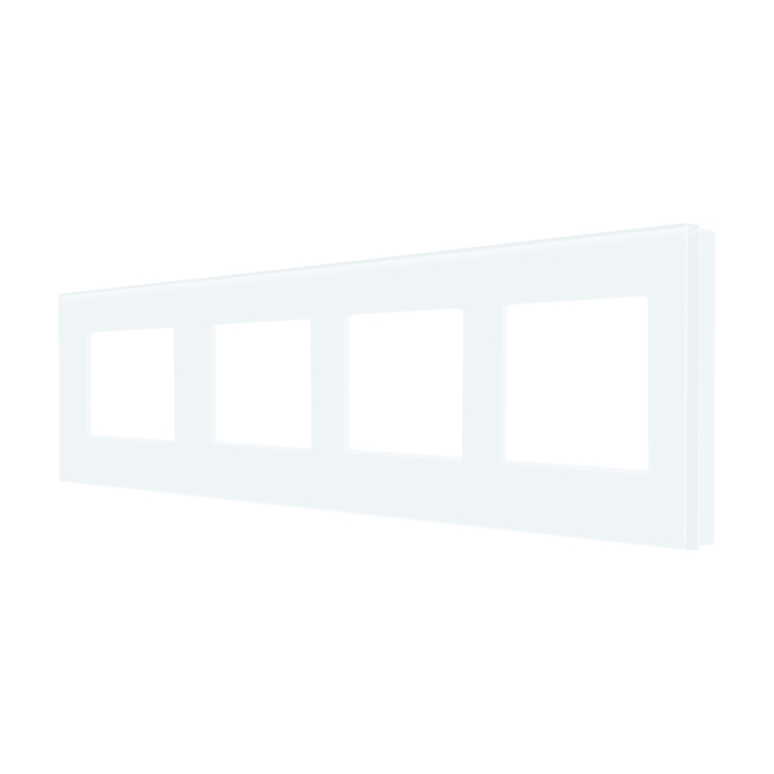 Rama Cvadrupla LUXION Din Sticla, alb