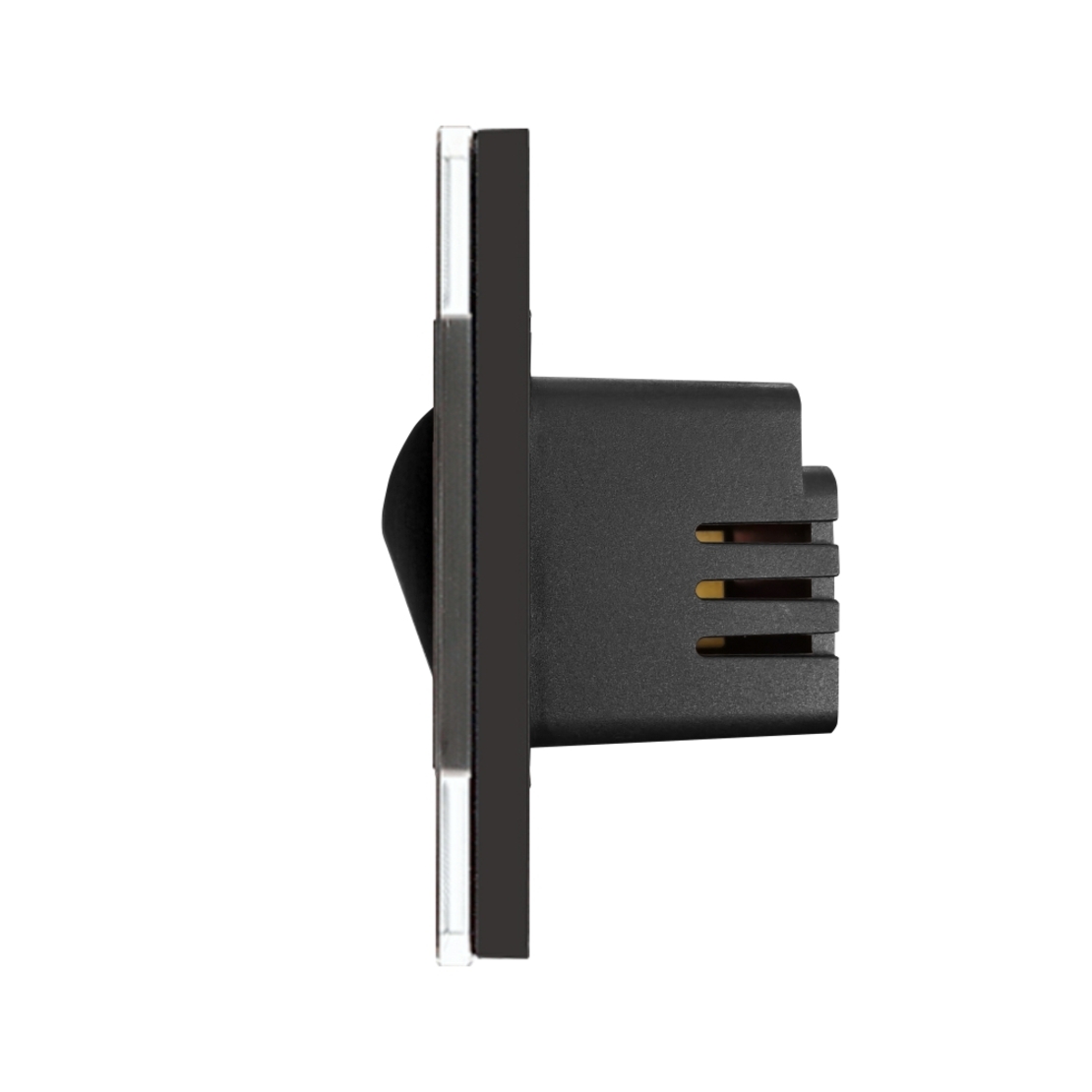 Lampa de Veghe LED cu Lumina Alb - Neutra LUXION cu Rama de Sticla, negru