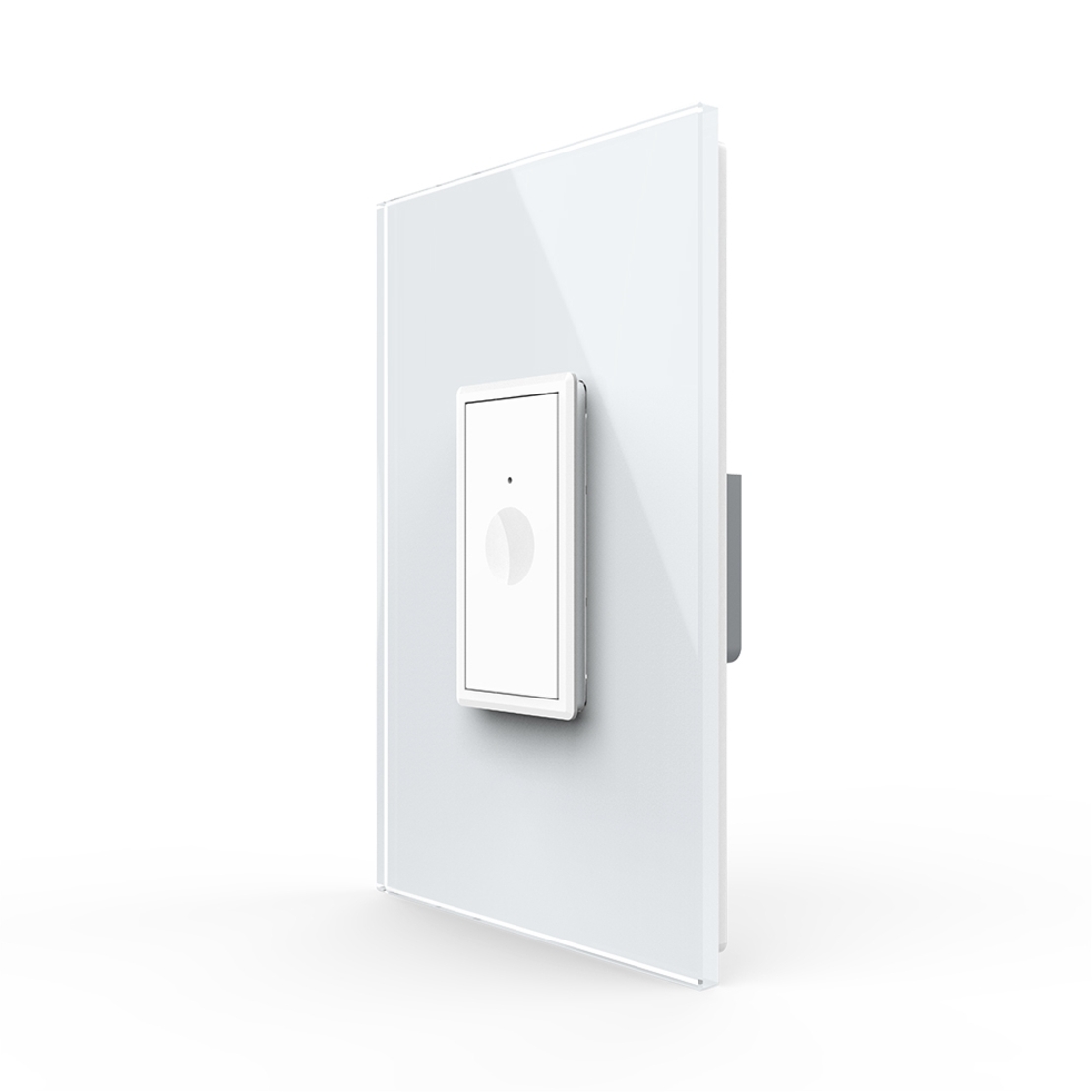 Intrerupator Simplu cu Touch Livolo cu Rama Din Sticla 1M - Serie Noua, alb