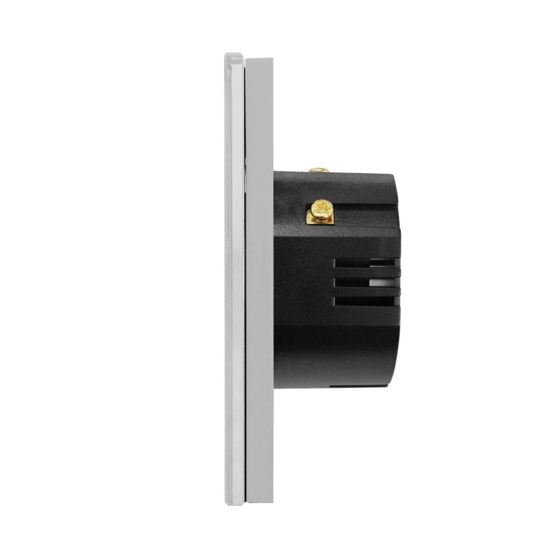 Intrerupator Cvadruplu Wi-Fi + RF433 cu Touch din Sticla LUXION, gri