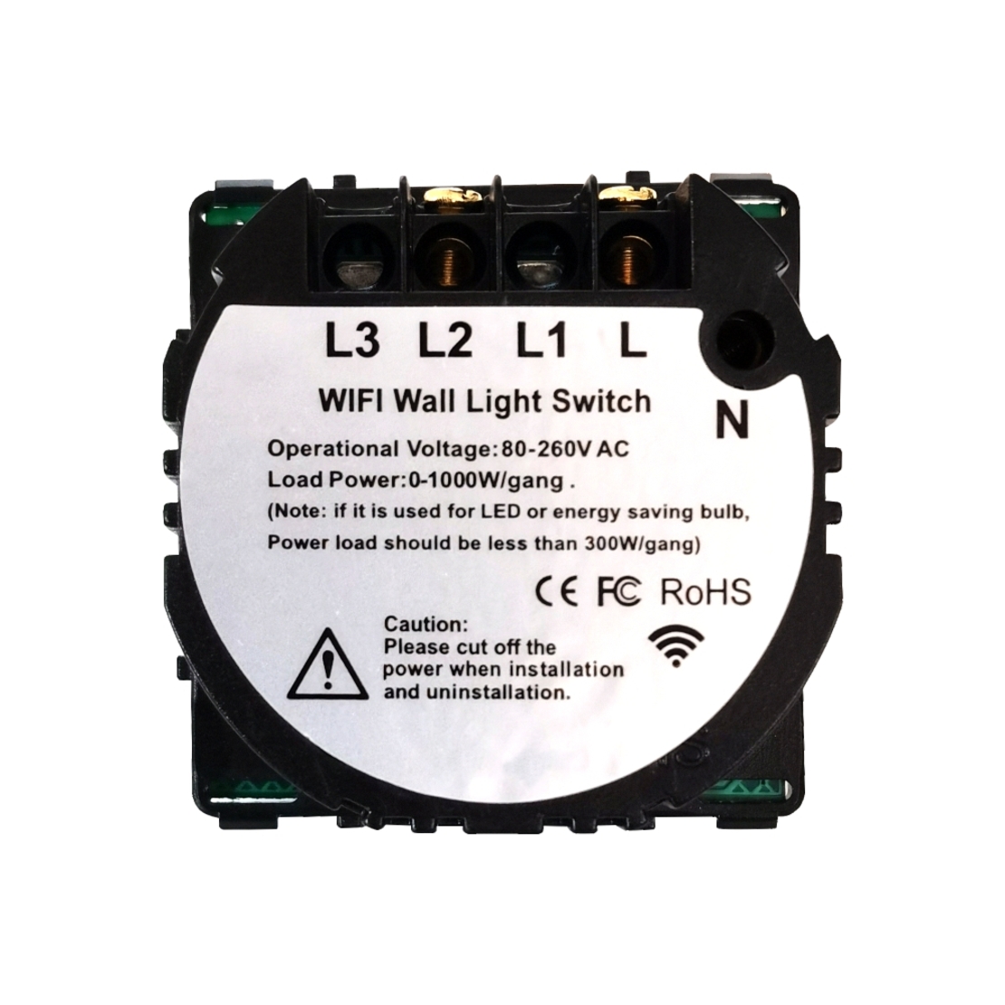 Modul Intrerupator Simplu cu Wi-Fi + RF433 cu Touch LUXION