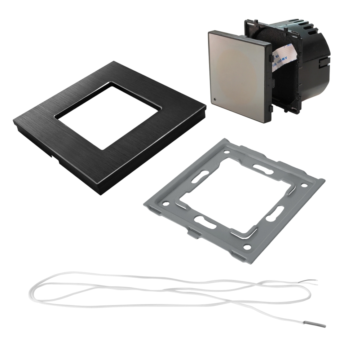 Termostat Wi-Fi pentru incalzirea electrica LUXION cu Rama din Aluminiu, negru