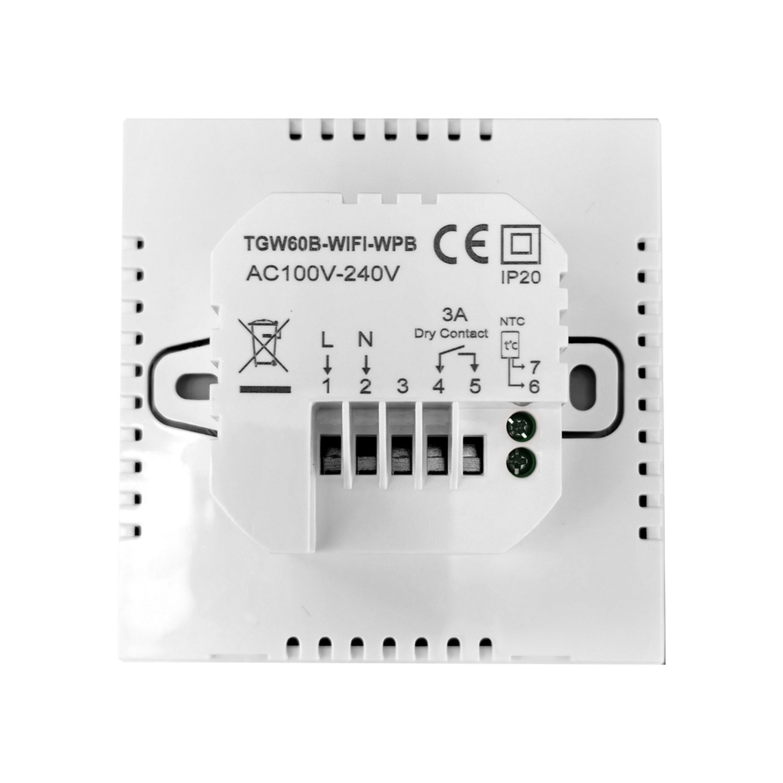 Termostat Wi-Fi pentru incalzirea termica pe gaz BeOk TGW60-WIFI-WPB, negru