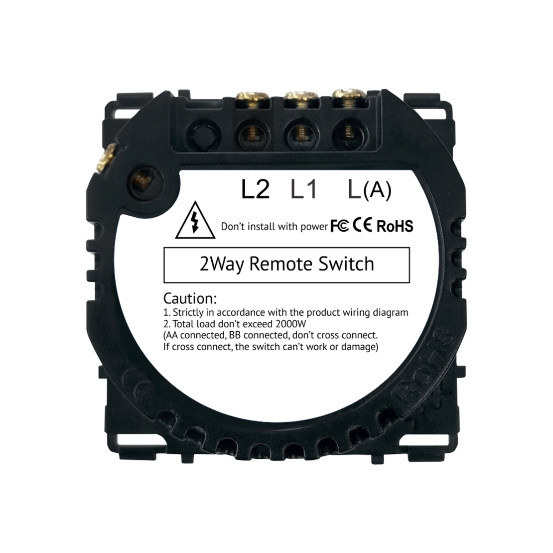 Modul Intrerupator Dublu Cap Scara, RF433 cu Touch LUXION