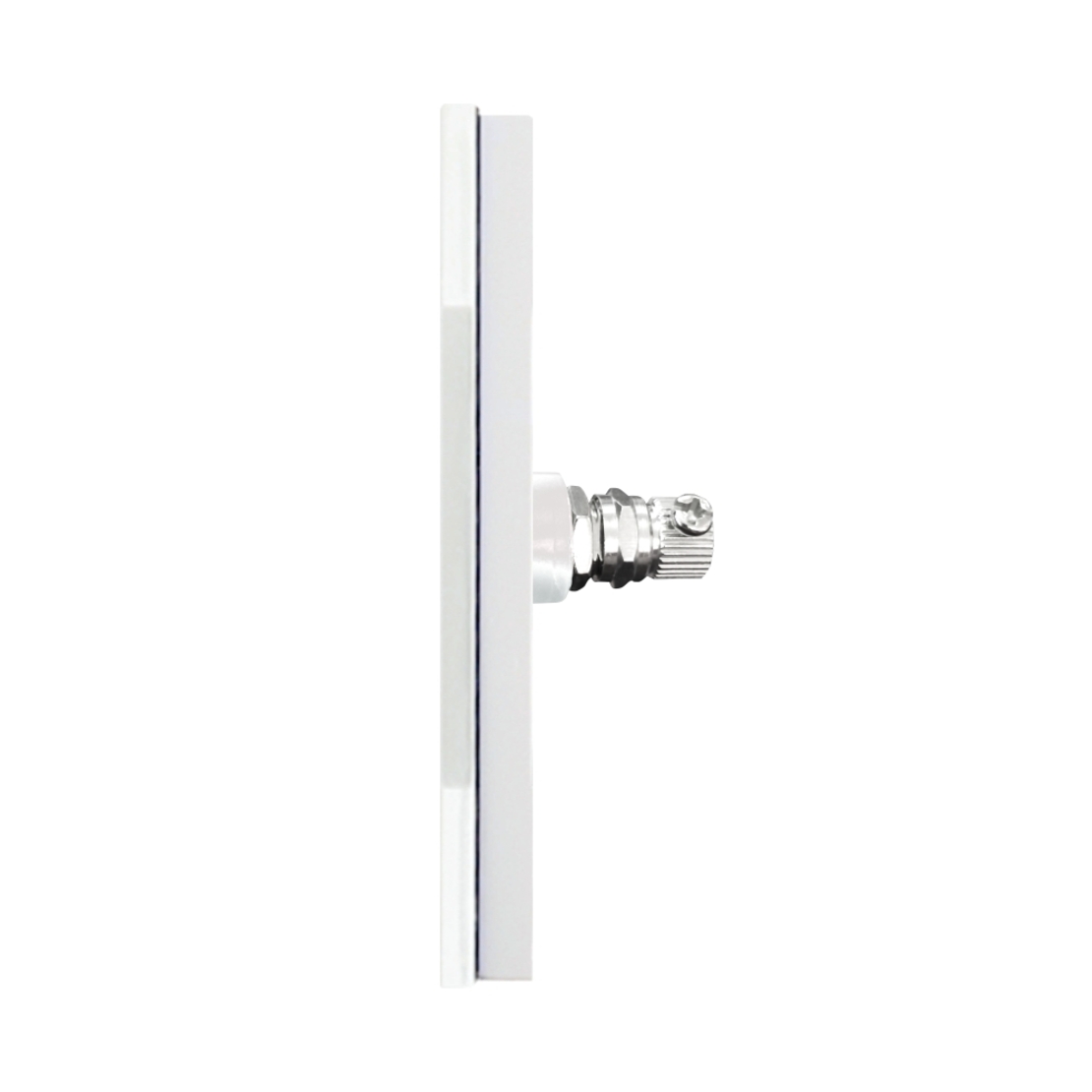 Priza TV cu Rama din Sticla LUXION, alb