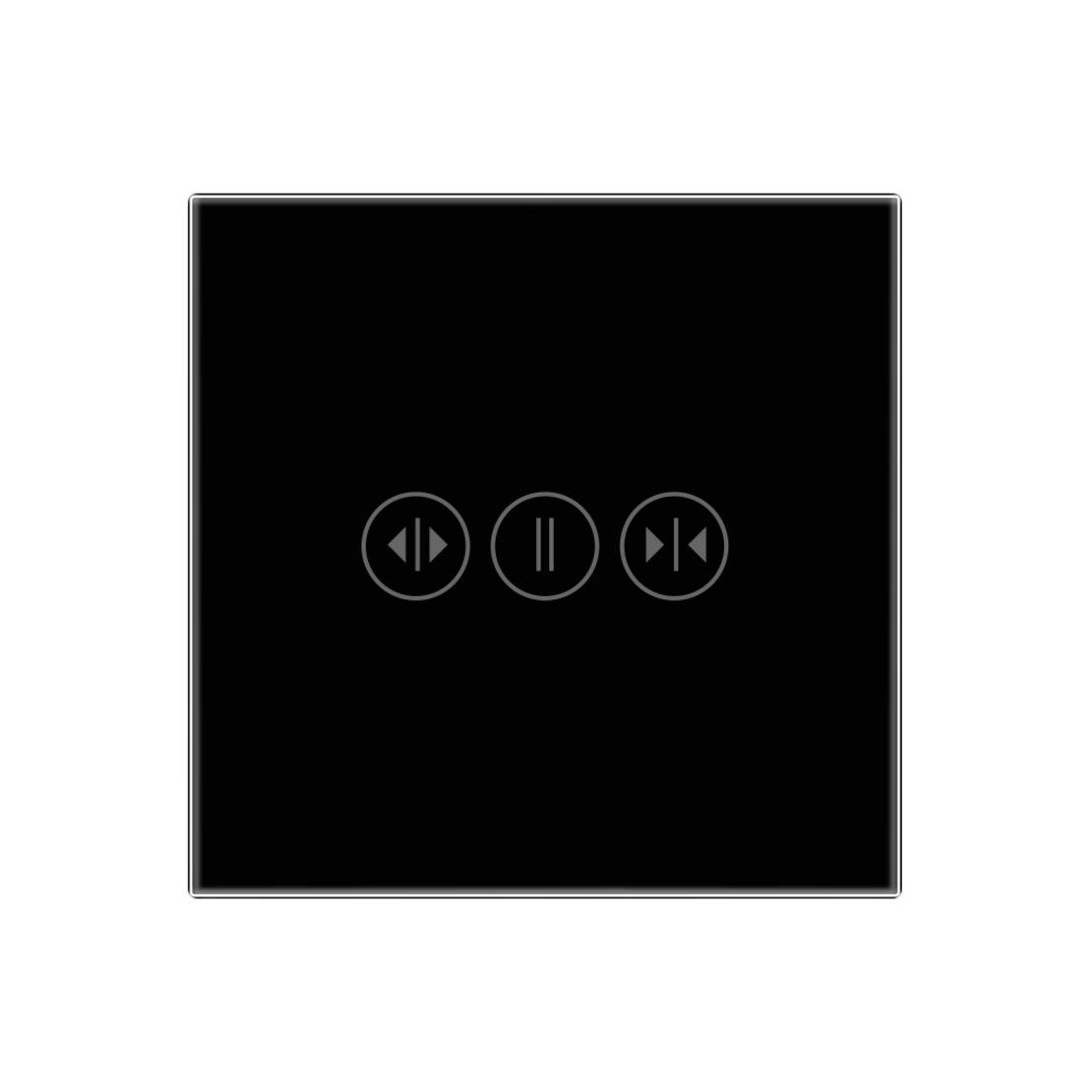 Panou Intrerupator Draperii cu Touch Din Sticla LUXION, negru