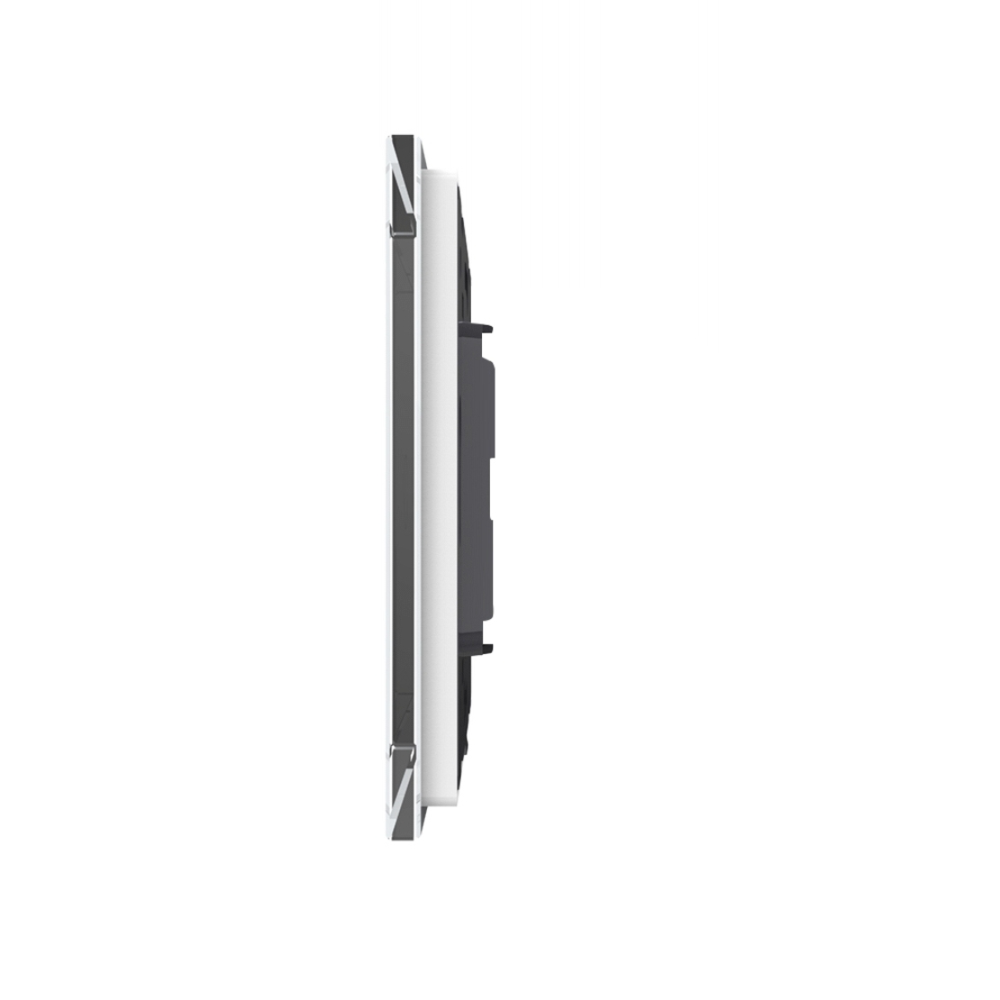 Panou Intrerupator Dublu + Dublu + Dublu cu Touch LIVOLO din Sticla, Standard Italian - 6/7M, negru