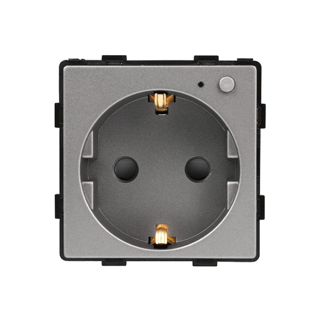 Modul Priza Inteligenta cu Protocol Zigbee si Monitorizare Consum, Fara Rama Din Sticla LUXION, gri