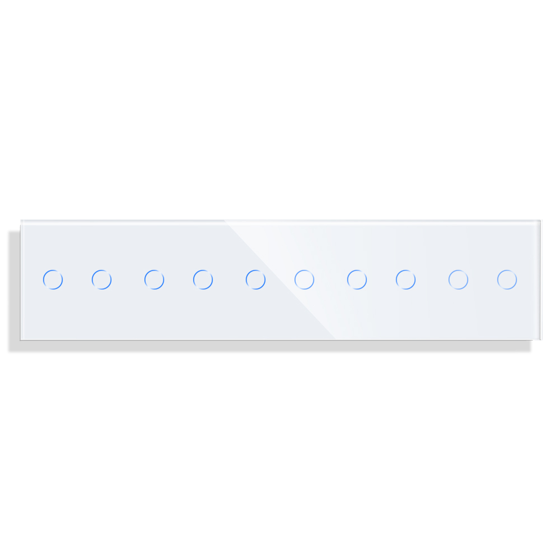 Panou 5 Intrerupatoare Duble cu Touch din Sticla LUXION, alb