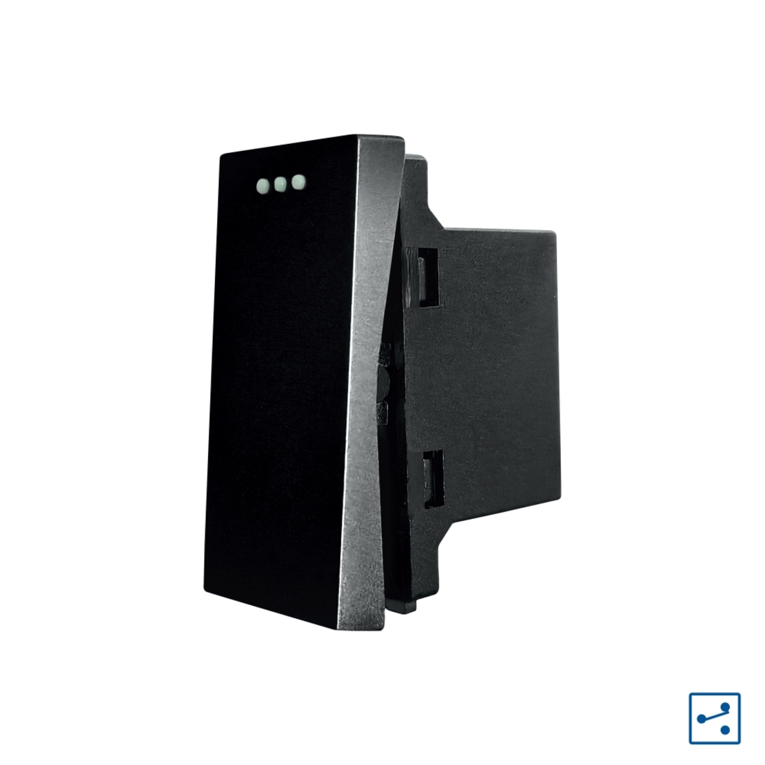 Modul Intrerupator Simplu Cap Scara Mecanic 1M LUXION, negru