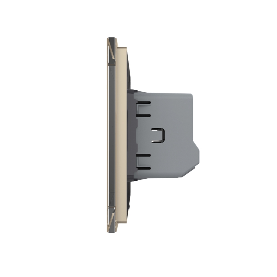 Intrerupator Simplu Cap Scara / Cruce cu Variator si Touch LIVOLO - Serie Noua, auriu