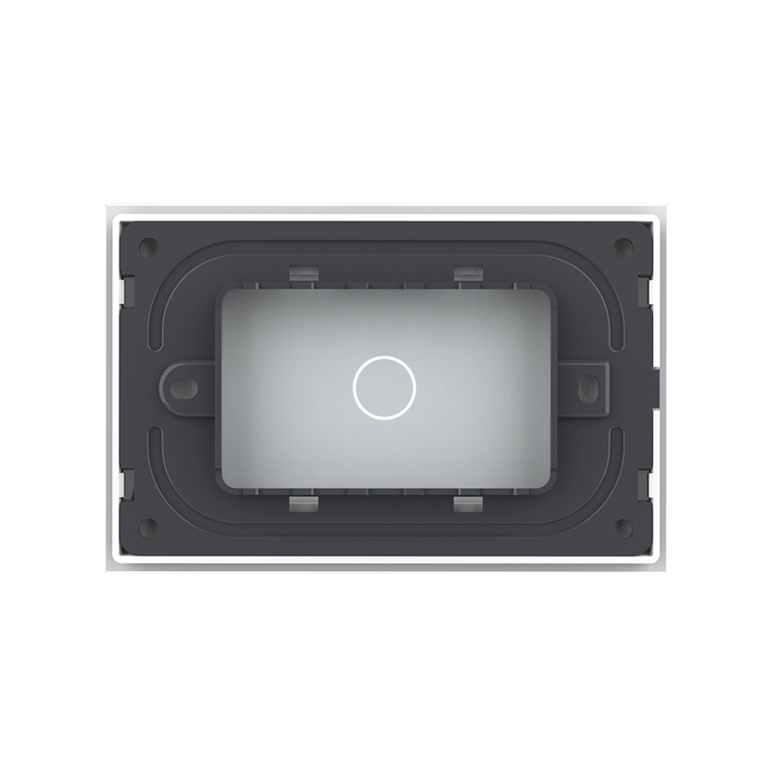 Panou intrerupator simplu cu touch Livolo din sticla, standard Italian - Serie noua, alb