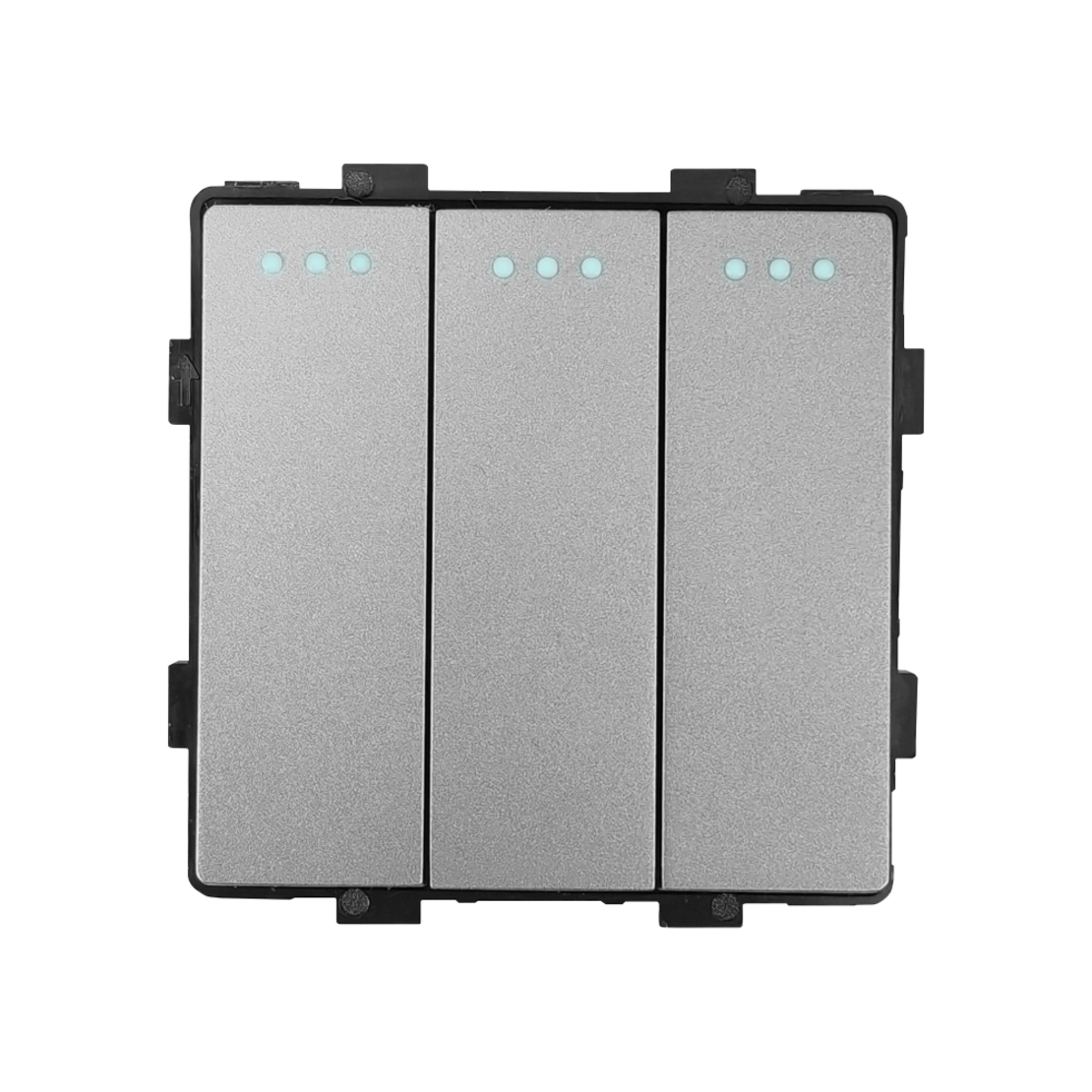Modul Intrerupator Triplu Cap Scara Mecanic LUXION, gri