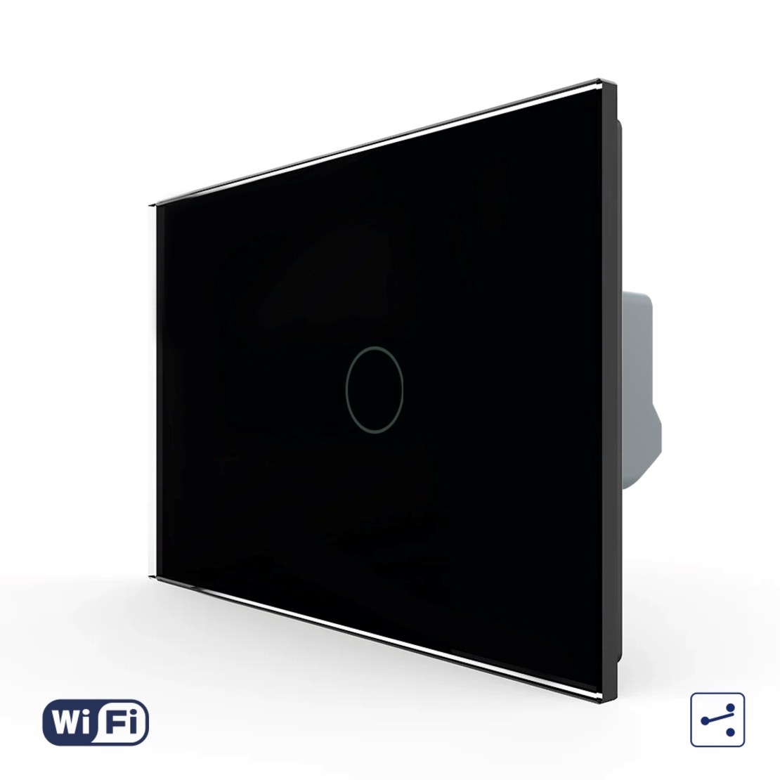 Intrerupator Simplu Cap Scara / Cruce Wi-Fi cu Touch LIVOLO, standard italian – Serie Noua, negru