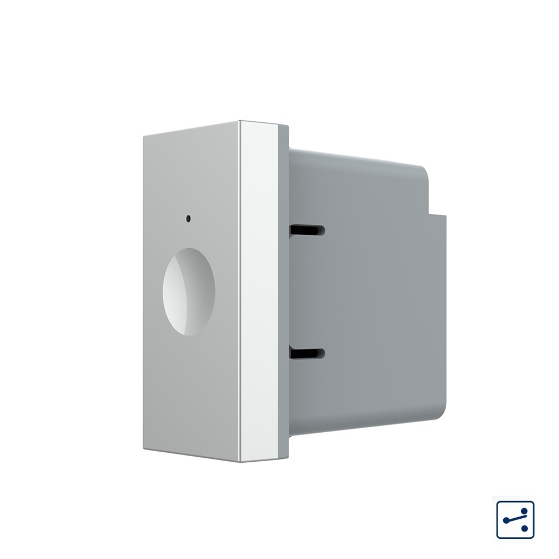 Modul intrerupator simplu cap scara / cruce cu touch Livolo 1M standard Italian, Serie noua, gri