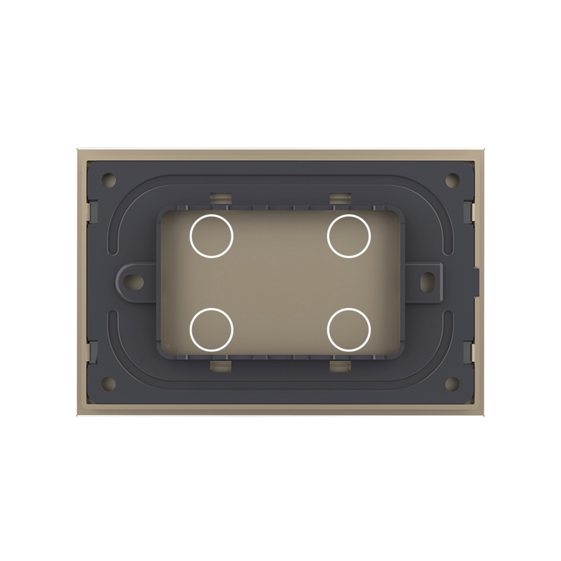 Panou intrerupator cvadruplu cu touch Livolo din sticla, standard Italian - Serie noua, auriu