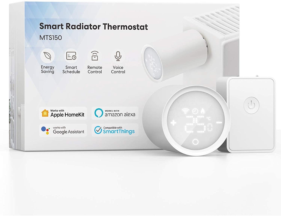 Kit cap termostatic cu hub pentru calorifer Meross MTS150H, Control aplicatie, Wi-Fi