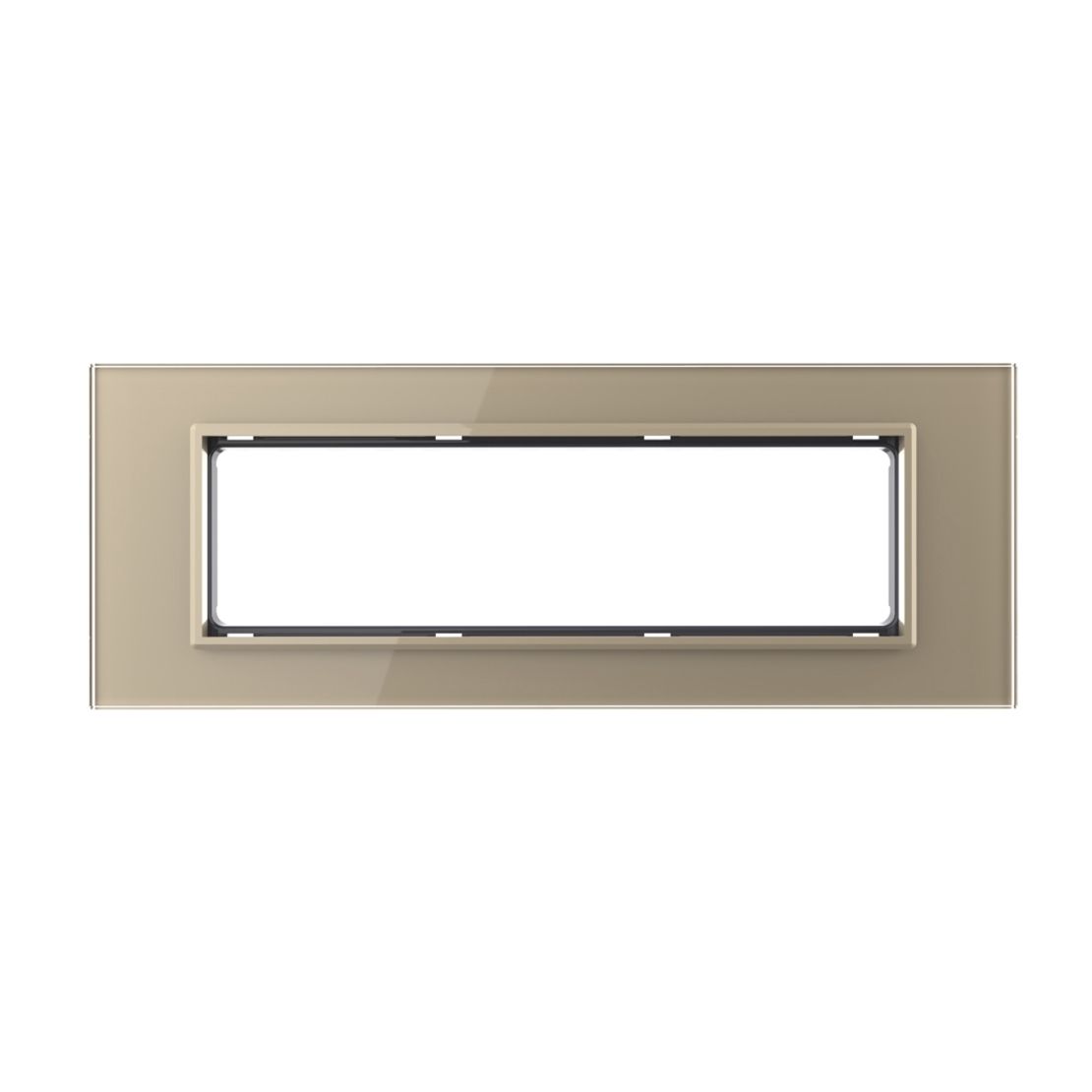 Rama din sticla Livolo standard Italian 6/7 module - Serie noua, auriu