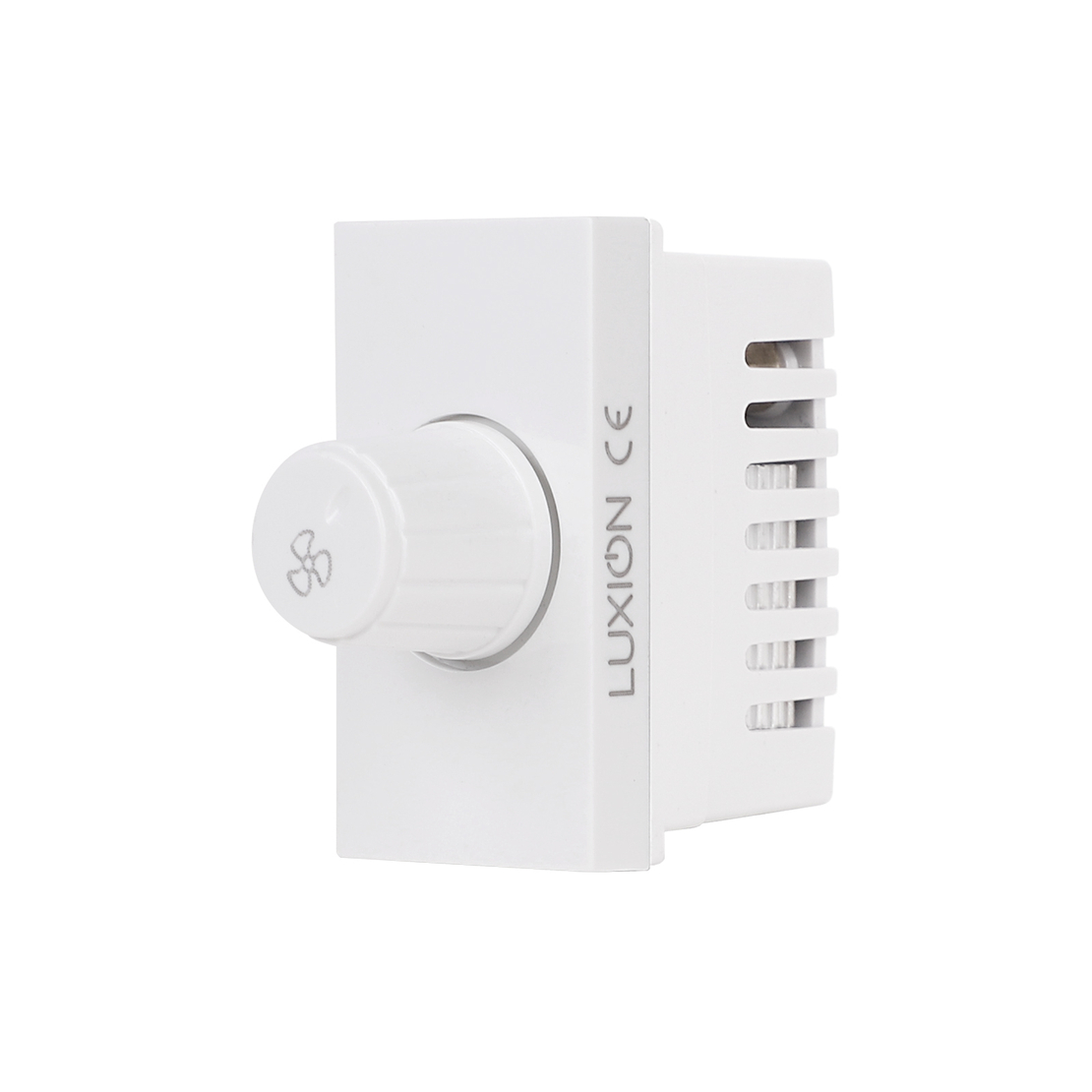 Modul Comutator Pentru Ventilator 1M LUXION, Standard Italian, alb