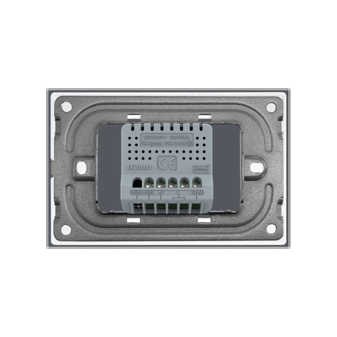 Intrerupator Simplu Cap Scara / Cruce Wi-Fi cu Touch LIVOLO, standard italian – Serie Noua, alb