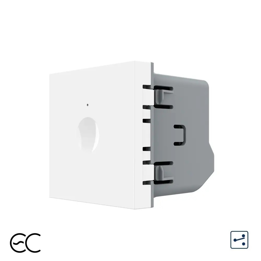 Modul Intrerupator Simplu Cap Scara / Cruce, ZigBee EC cu Touch LIVOLO - Serie Noua, alb