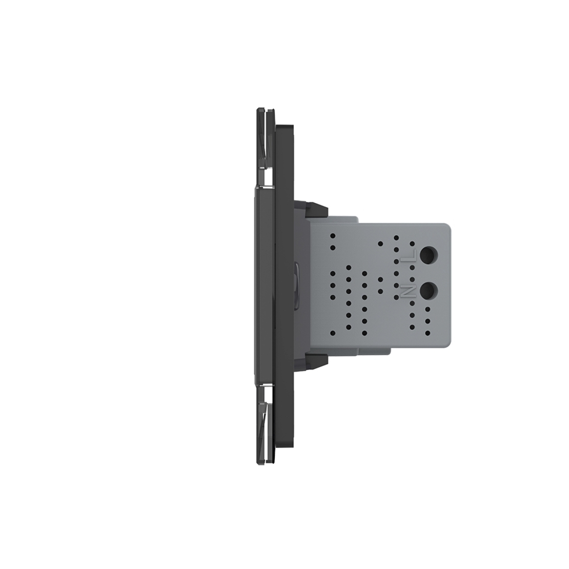 Priza simpla cu USB Livolo standard italian, negru