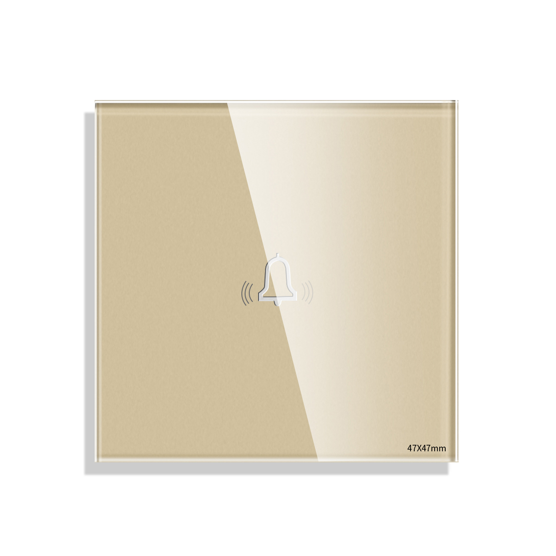 Panou Buton Sonerie cu Touch Mini din Sticla LUXION, auriu